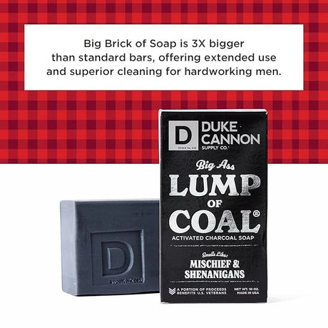 Duke Cannon Supply Co. Big Lump of Coal Soap Bar (Bergamot & Black Pepper Scent)