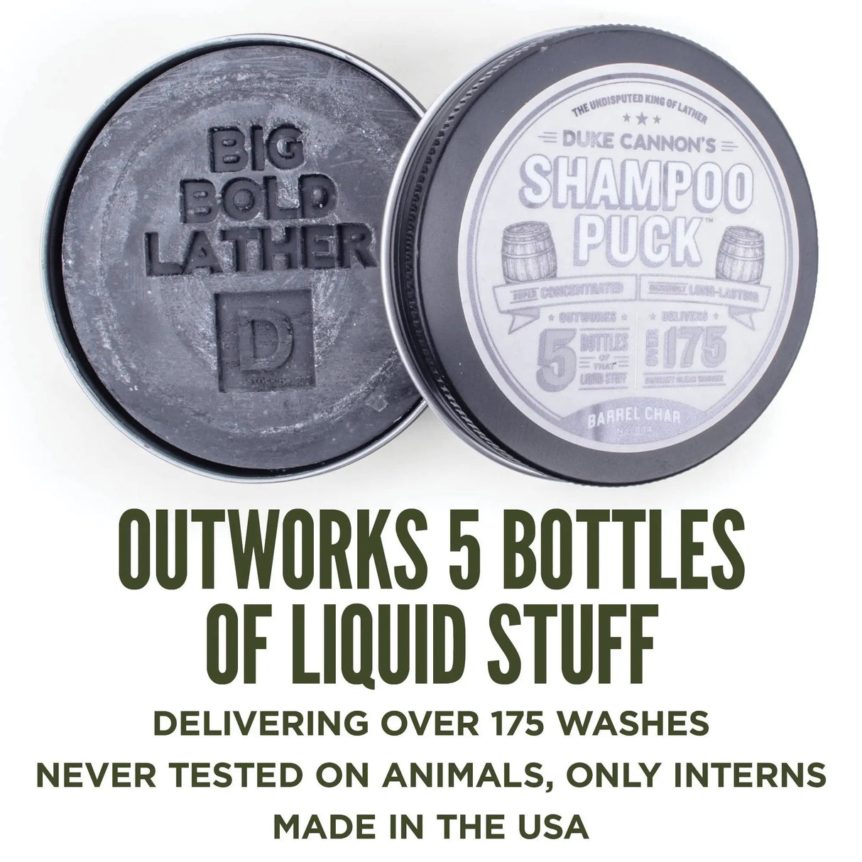 Duke Cannon Supply Co. Men's Shampoo Puck - Barrel Char No. 004