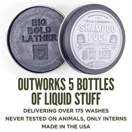 Duke Cannon Supply Co. Men's Shampoo Puck - Barrel Char No. 004