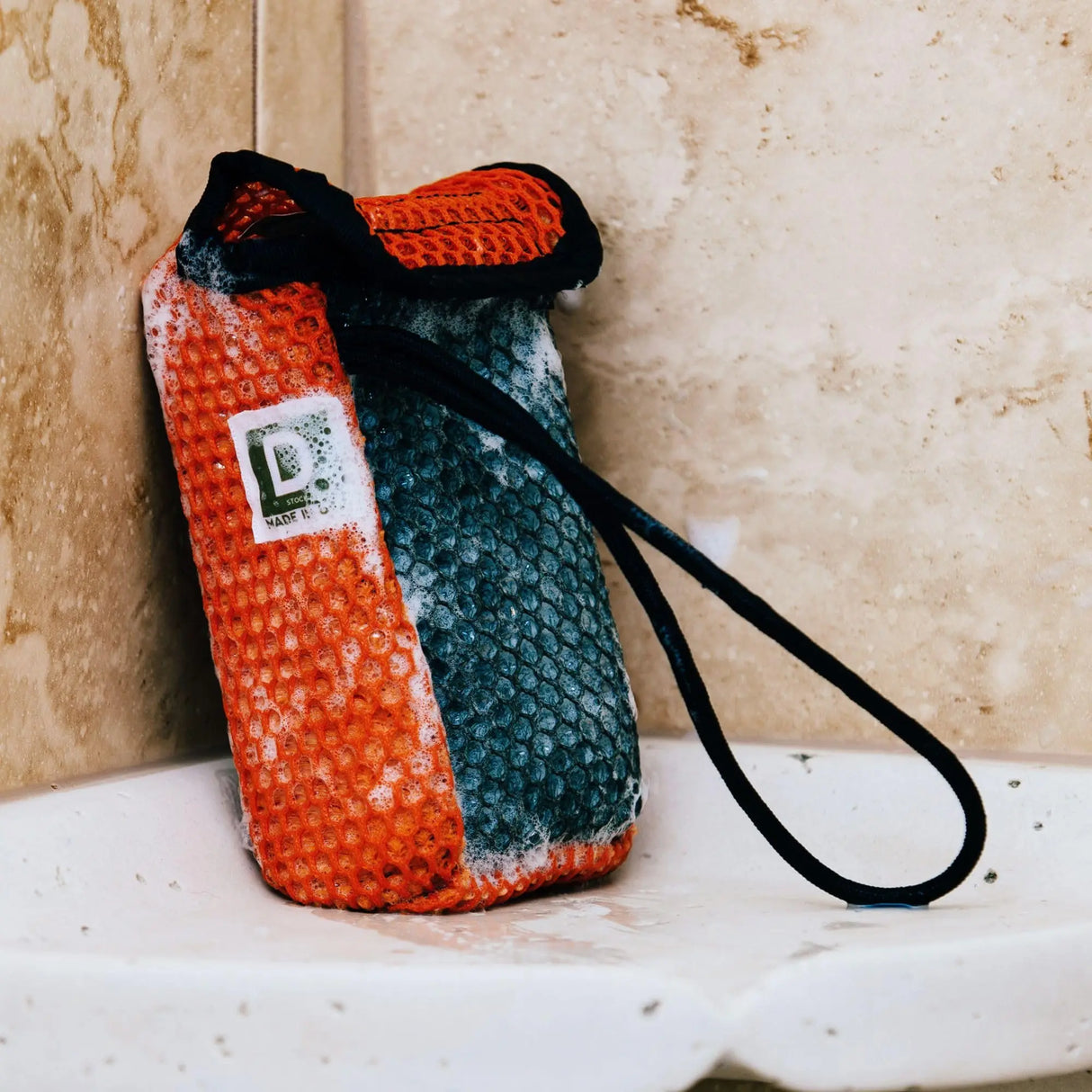 Duke Cannon Tactical Soap Pouch Holder & Scrubber + Lump of Coal Soap Bar (2 Piece Set).