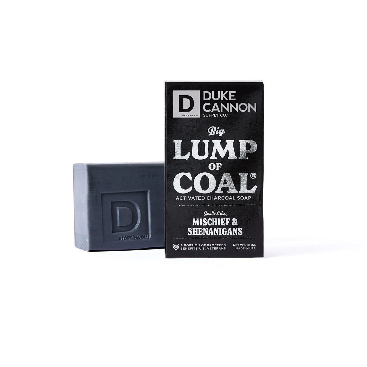 Duke Cannon Tactical Soap Pouch Holder & Scrubber + Lump of Coal Soap Bar (2 Piece Set).