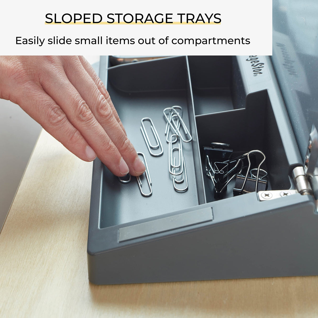 Ecr4kids Messagestor Keyboard Write And Store, Desk Organizer - White