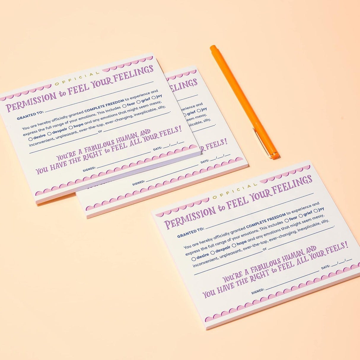 Em & Friends Permission Slip Note Pad