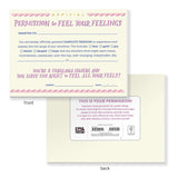 Em & Friends Permission Slip Pad, Adult Permission to Feel Your Feelings Certificate Note Pad, 6.5 x 5-inches.