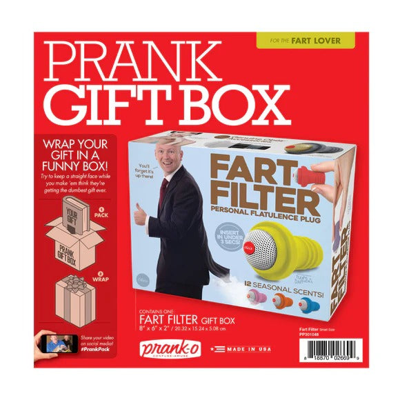 Prank-O Gag Gift box - Fart Filter (small size) 
