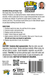 Flex Super Glue Liquid, 3 Gram Tube - 2 Pack