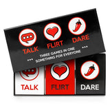 Fun and Romantic Game for Couples - Talk Flirt Dare - Date Night Box - Conversation and Action Cards for Couples to Strengthen Relationships - Exciting Levels for Connection & Intimacy 
