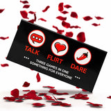 Fun and Romantic Game for Couples - Talk Flirt Dare - Date Night Box - Conversation and Action Cards for Couples to Strengthen Relationships - Exciting Levels for Connection & Intimacy 