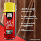 GREAT STUFF Gaps and Cracks 12-oz Spray Foam Insulation.