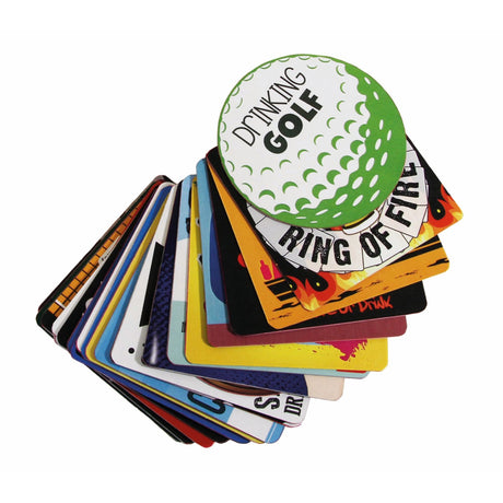 Gentlemans Club Drinking Game Bar Coasters.
