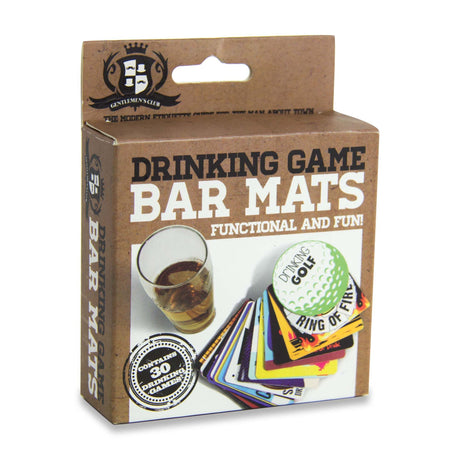 Gentlemans Club Drinking Game Bar Coasters.