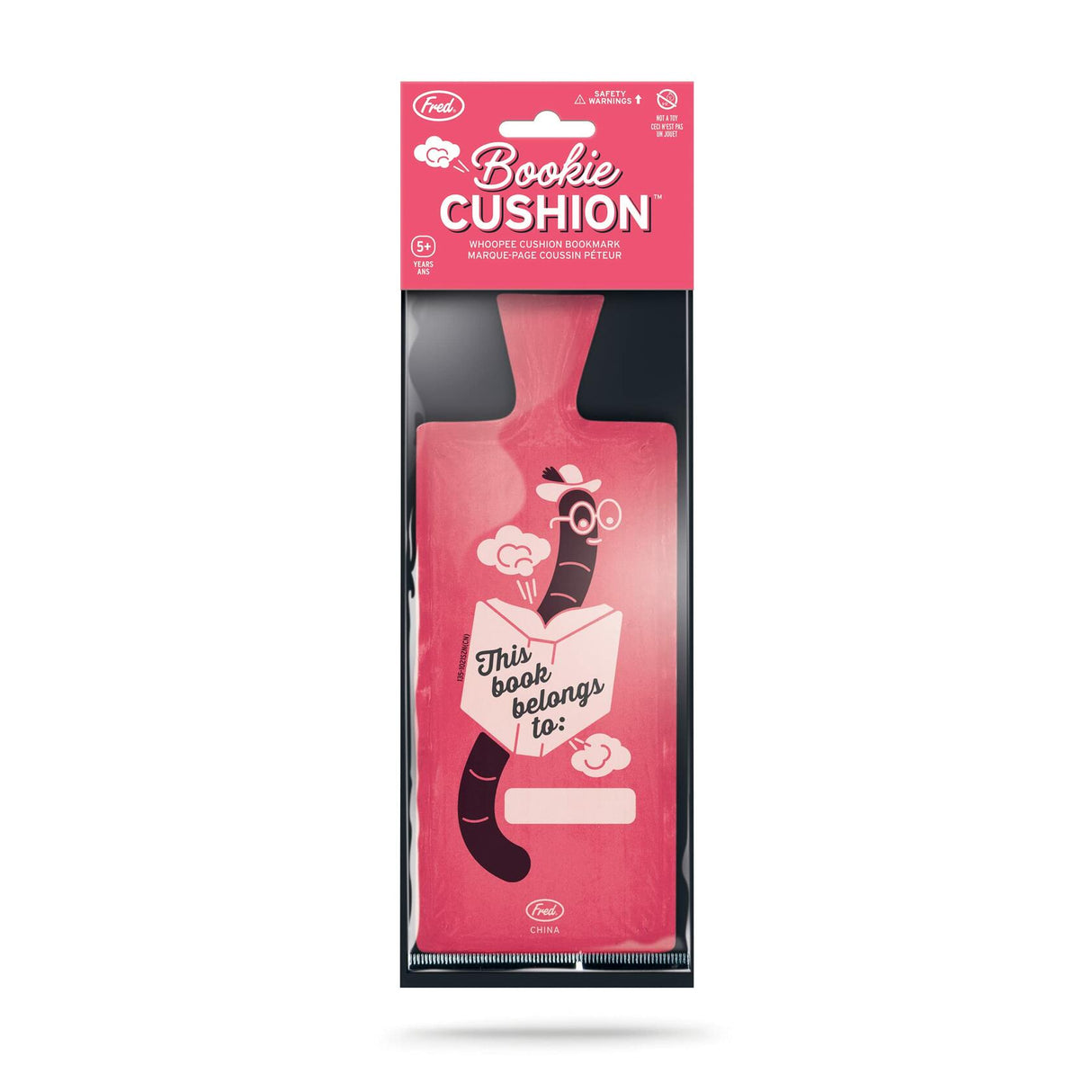 Genuine Fred Bookie Cushion, Whoopee Cushion Bookmark.