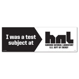 Genuine Fred Stranger Things Bumper Magnet "Test Subject Hawkins National Laboratory" Genuine Fred