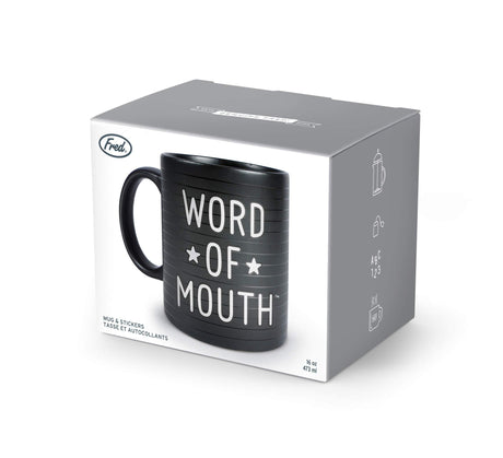 Genuine Fred WORD OF MOUTH - LETTERBOARD MUG.