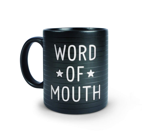 Genuine Fred WORD OF MOUTH - LETTERBOARD MUG.