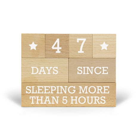 Genuine Fred Who's Counting Wooden Countdown Blocks - Parenting Edition