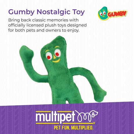 Gumby Dog Plush Toy - Squeaky Toy for All Dogs - 9"