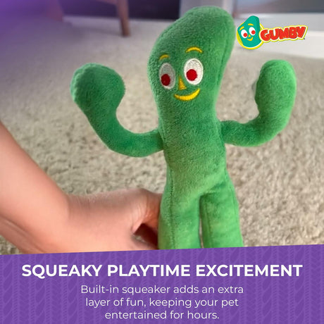 Gumby Dog Plush Toy - Squeaky Toy for All Dogs - 9"