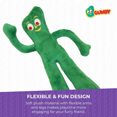 Gumby Dog Plush Toy - Squeaky Toy for All Dogs - 9"