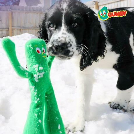 Gumby Dog Plush Toy - Squeaky Toy for All Dogs - 9"