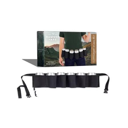 HAMMER + AXE 6-Pack Beer Belt Drink Holster.