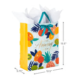 Hallmark 15" Extra Large Gift Bag for Moms with Tissue Paper.
