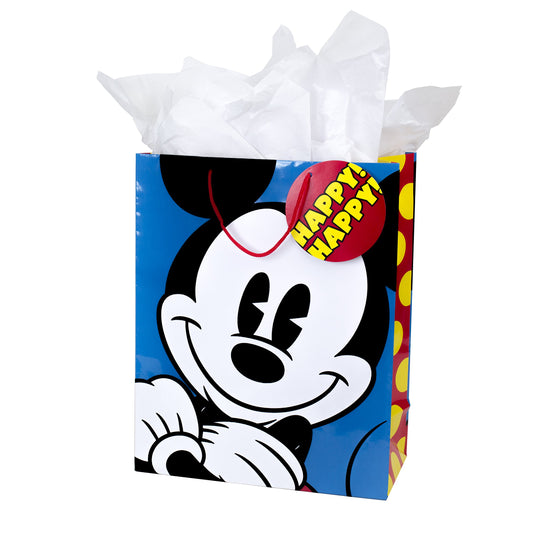 Hallmark Disney 15" Extra Large Gift Bag with Tissue Paper (Mickey Mouse) - Meme Gifts 