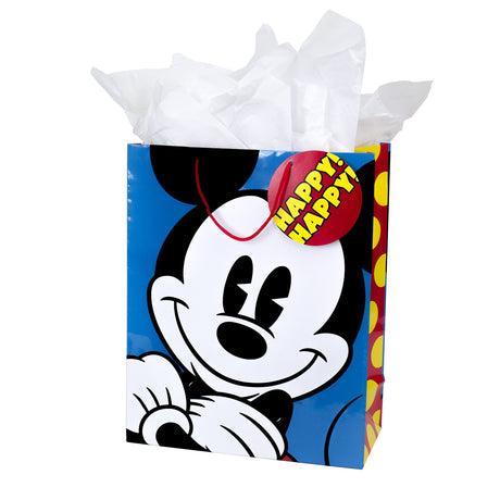 Hallmark Disney 15" Extra Large Gift Bag with Tissue Paper (Mickey Mouse).
