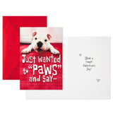 Hallmark Pack of Valentines Day Cards for Kids, Puppy Paws - 6 Pack