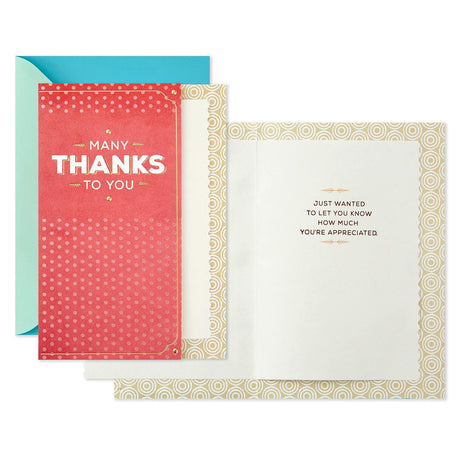 Hallmark Thank You Cards, Pack of 2 (Many Thanks).