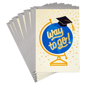 Hallmark "Way To Go" Pack Of 10 Graduation Cards With Envelopes