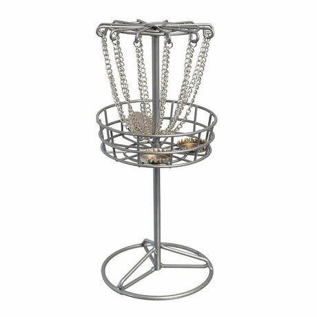 Hammer & Axe Game Bottle Cap Micro Disc Golf, Silver