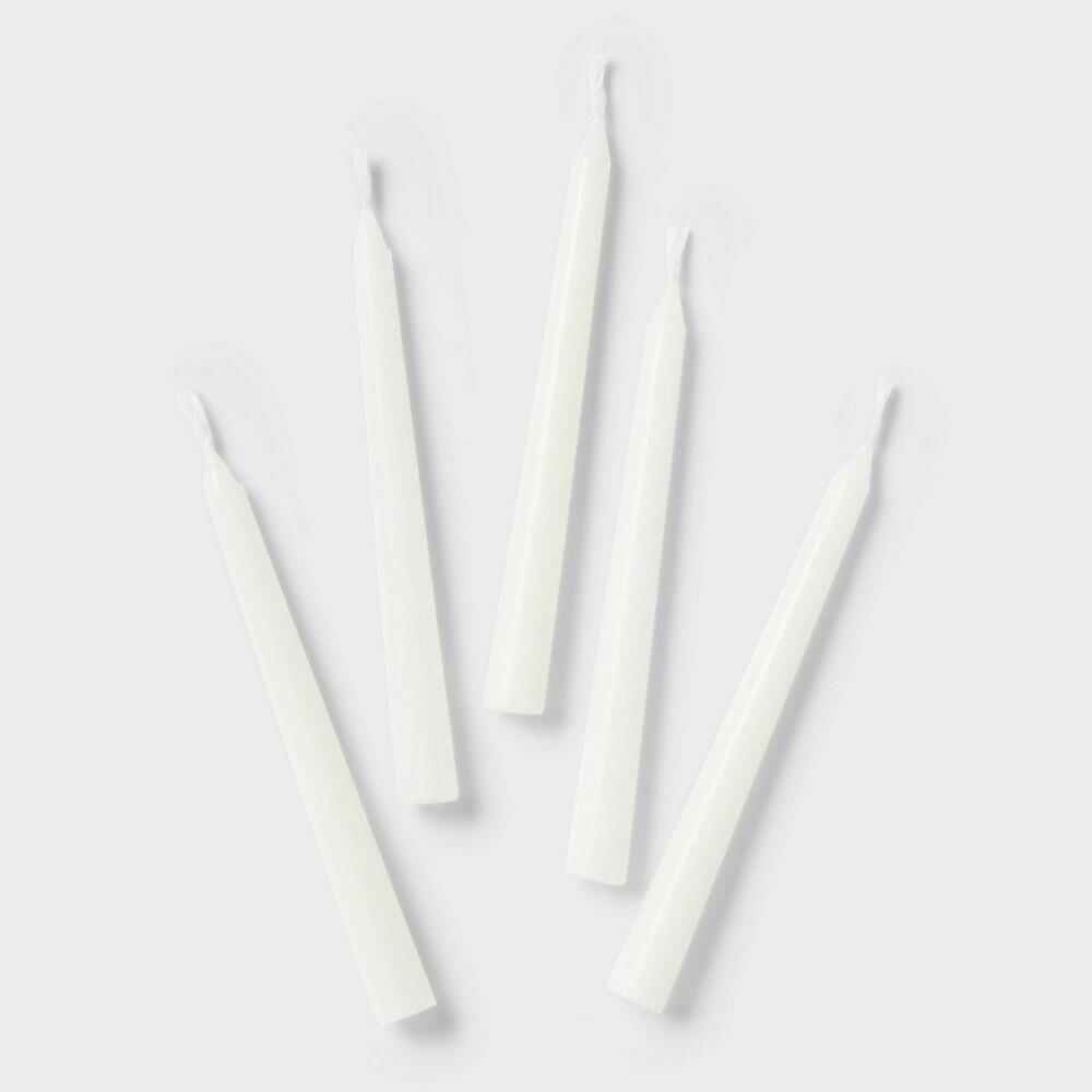 Hanukkah Menorah Tapered 4" Candles - 45ct Spritz