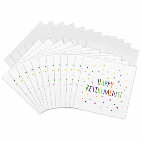 Happy Retirement Greeting Cards 12-pack 3dRose