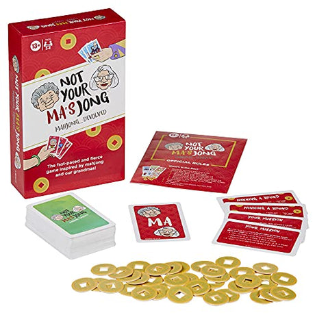 Hasbro Gaming Not Your Ma's Jong, A Fast-Paced Card Game