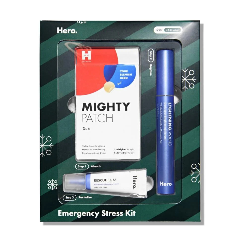 Hero Cosmetics Emergency Stress Gift Set – 3pc.