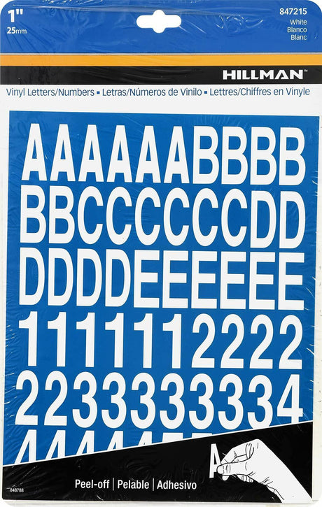 Hillman 1-Inch Die-Cut Letters/Numbers Kit.