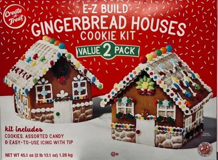 Holiday Create-A-Treat E-Z Build Gingerbread Houses Cookie Kit-  2 Pack, 