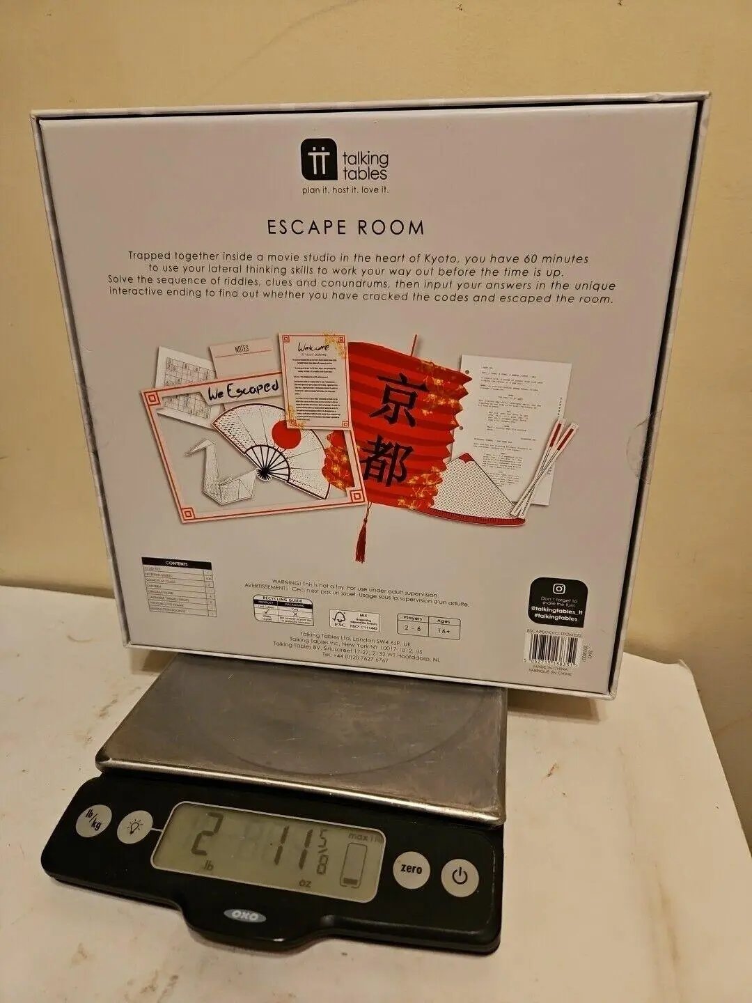 Host Your Own Escape Room Talking Tables Board Game Kyoto Edition 2-6 Players