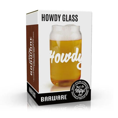 Howdy 20-Oz. Bar Glass, Clear