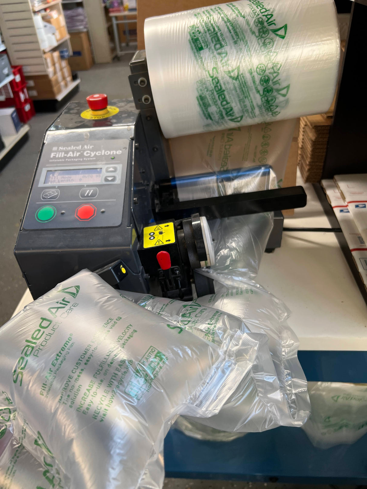 Sealed Air Fill-Air Cyclone Inflatable Packaging System - (used, very good condition)