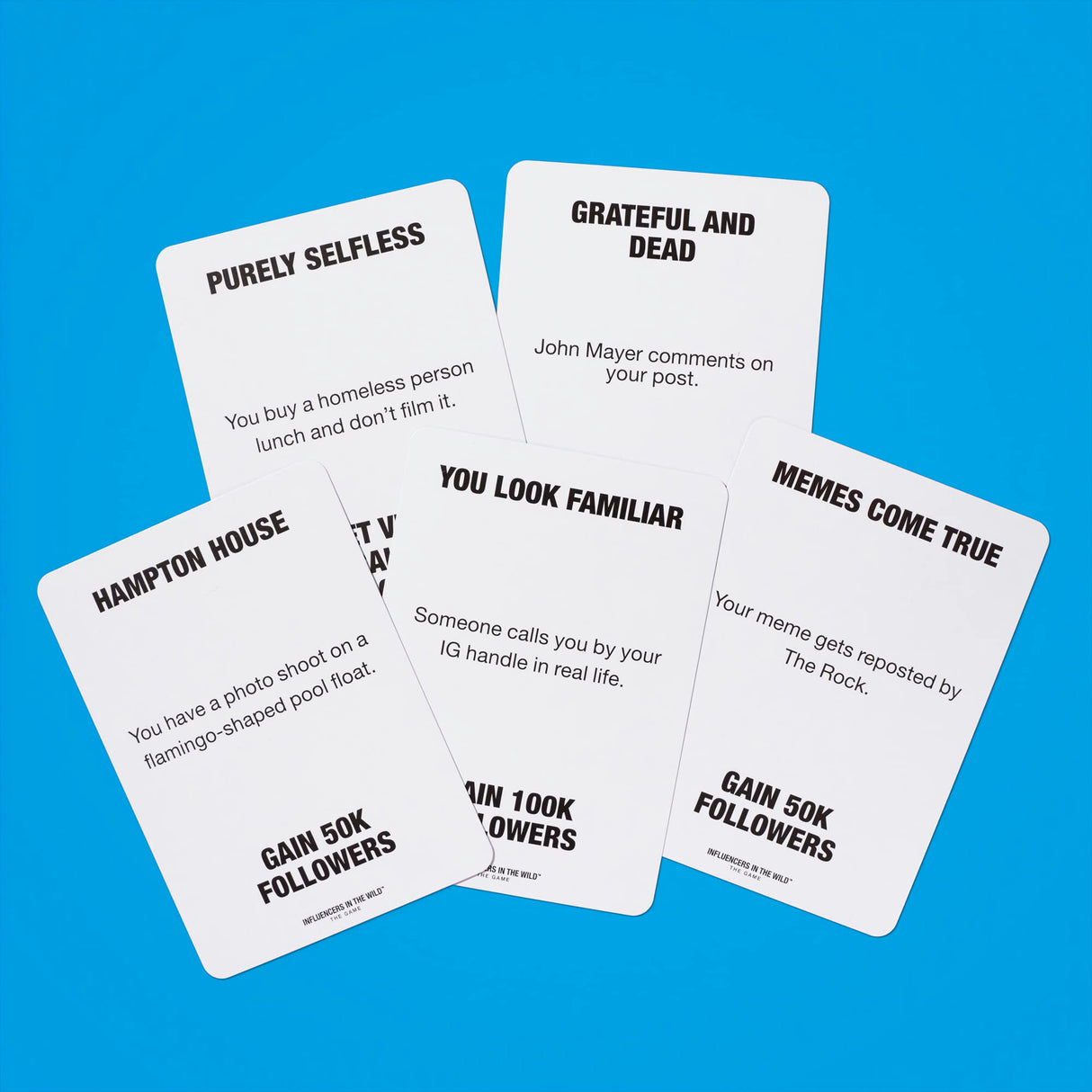 Influencers in the Wild Board Game.