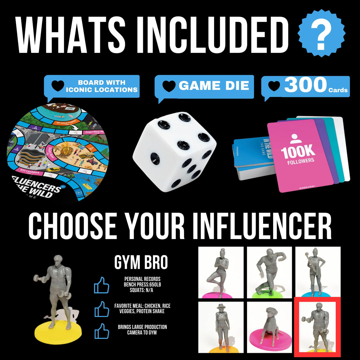 Influencers in the Wild Board Game.