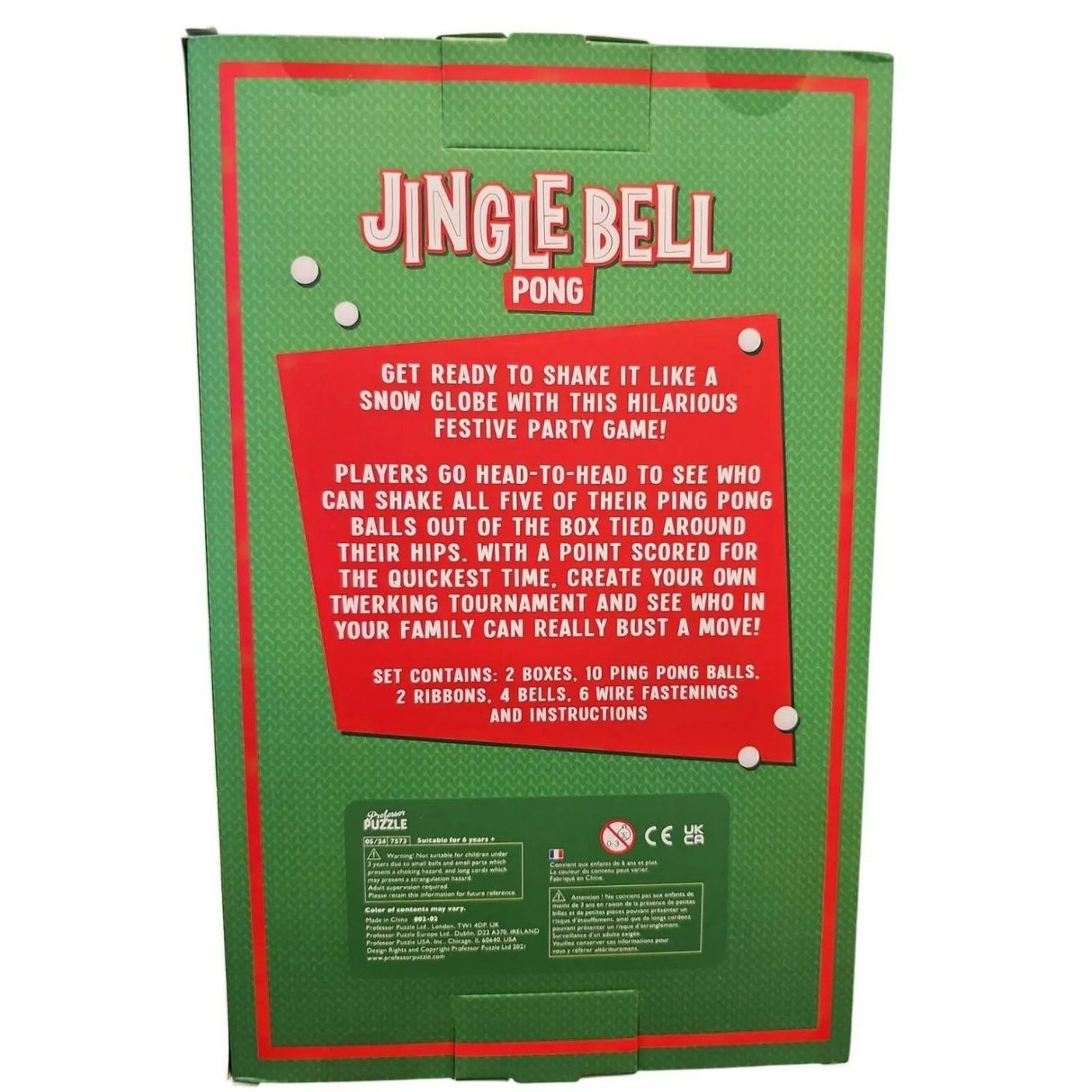 Jingle Bell Ping Pong Balls Party Game ● Professor Puzzle ● NEW/SEALED