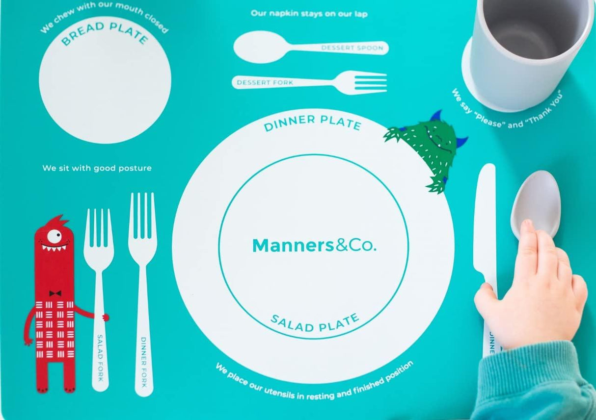 Kids Table Mat for Toddlers & Young Kids Manners&Co.