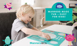 Kids Table Mat for Toddlers & Young Kids Manners&Co.