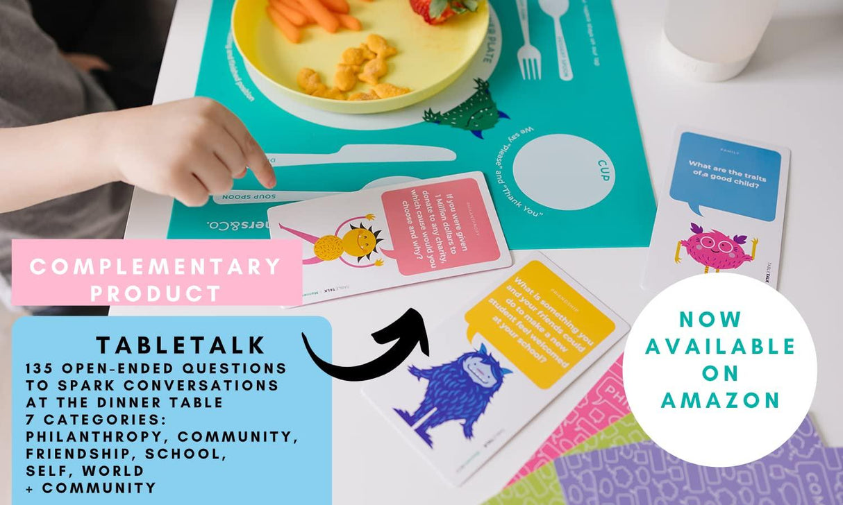 Kids Table Mat for Toddlers & Young Kids Manners&Co.