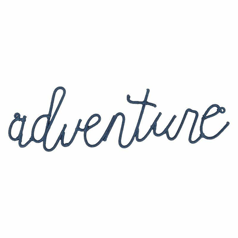 Kids The Big One Cursive "Adventure" Yarn Wrapped Wall Decor.