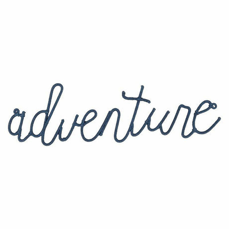 Kids The Big One Cursive "Adventure" Yarn Wrapped Wall Decor.
