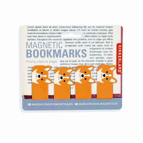 Kikkerland Corgi Magnetic Bookmarks.